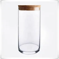 Wazony i flakony - Pojemnik szklany cylinder H-30 cm D-15 cm z korkiem - miniaturka - grafika 1
