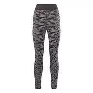 Legginsy - Reebok Damskie nowoczesne bawełniane legginsy safari, Noc czarny/czysty szary 6, L - miniaturka - grafika 1