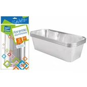 Formy do ciast - Foremki aluminiowe 1500 ml 5 szt. Srebrny - miniaturka - grafika 1