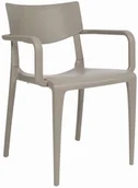 Krzesła - Krzesło z podłokietnikami Town taupe - Ezpeleta - miniaturka - grafika 1