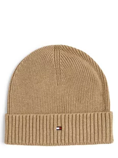 Tommy Hilfiger - Czapka męska z dodatkiem kaszmiru, beżowy - Czapki męskie - miniaturka - grafika 1