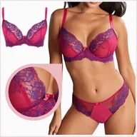 Biustonosze - Panache Ana Plunge 9396 biustonosz miękki soft róż Orchid/Indigo - 30E/65F - miniaturka - grafika 1