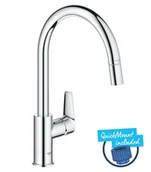 Baterie kuchenne - Grohe Start Edge - Bateria zlewozmywakowa z wyciąganą wylewką, chrom 30551000 - miniaturka - grafika 1