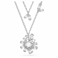 Naszyjniki - Naszyjnik Swarovski - Gema Flower, White, Silver 5644658 - miniaturka - grafika 1