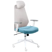 Fotele i krzesła biurowe - Beliani Krzesło biurowe ORYN Lazurowy - miniaturka - grafika 1