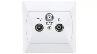 LEDart antenowe RTV-SAT białe GPA-AS/00 Akcent Ospel - Gniazdka elektryczne - miniaturka - grafika 1