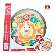 Układanki dla dzieci - Hape Hape Duża układanka z zegarem - miniaturka - grafika 1