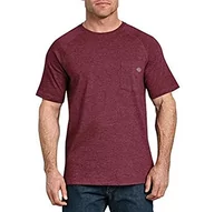 Koszule męskie - Dickies Męska koszula z krótkim rękawem Performance Cooling Tee, Burgundowy Heather, M - miniaturka - grafika 1