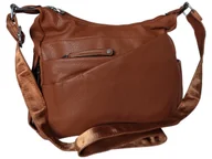 Torebki damskie - Torebka Damska, Miejska Stylowa Mała Listonoszka na Ramię, Kolor Brązowy - miniaturka - grafika 1