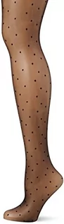 Rajstopy - Pretty Polly Damskie rajstopy Pinspot Tights, 20 DEN, czarne (Black Black), One Size (rozmiar producenta: OS) - grafika 1