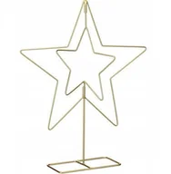 Ozdoby bożonarodzeniowe - GWIAZDA DEKORACYJNA 50CM ZŁOTA MICA - miniaturka - grafika 1