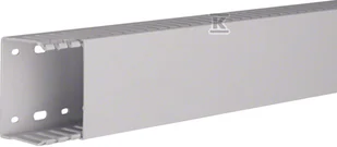 Hager polo tehalit.HNG Kanał grzebieniowy bezhalogenowy 50x75mm PC-ABS jasnoszary HNG50075 2m HNG50075 - Kanały kablowe - miniaturka - grafika 1