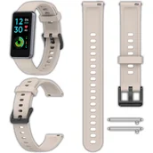 Akcesoria do smartwatchy - Opaska pasek silikonowy Vanfone do Realme Band 2, kremowy beż - miniaturka - grafika 1