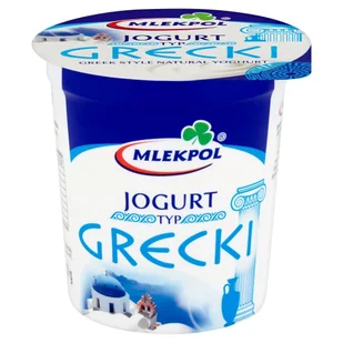 Jogurt Naturalny Typ Grecki 350G Mlekpol - Soki i napoje niegazowane - miniaturka - grafika 1