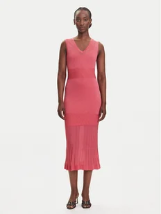 Fracomina Sukienka codzienna FJ25SD5003K54701 Koralowy Regular Fit - Sukienki - miniaturka - grafika 1