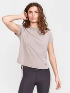 Koszulki sportowe damskie - Craft Koszulka sportowa "ADV Tone Tee 2" w kolorze beżowym - miniaturka - grafika 1