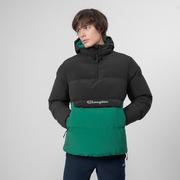 Kurtki męskie - Męska kurtka puchowa pikowana CHAMPION Hooded Jacket - zielona - miniaturka - grafika 1