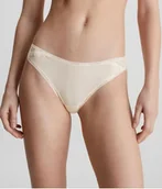 Majtki damskie - Calvin Klein Majtki Beżowe z Koronką Brazyliany z Logo Damskie L 2a1e5_j* T - miniaturka - grafika 1