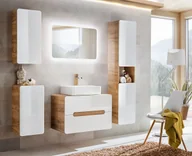 Meble łazienkowe - Komplet wiszących mebli łazienkowych Zeftox 4Q 60 cm - Biały połysk - miniaturka - grafika 1