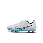 Piłka nożna - Nike Jr Vapor 15 Club Fg/Mg dziecięce buty piłkarskie, uniseks, White Baltic Blue Pink Blast, 36 EU - miniaturka - grafika 1