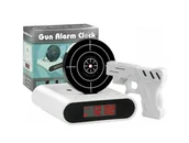 Zegary - CreativeHome CreativeHome AG642A WYSTRZAŁOWY BUDZIK SNAJPERA Z TARCZĄ BIAŁY uniwersalny 4159-uniw - miniaturka - grafika 1