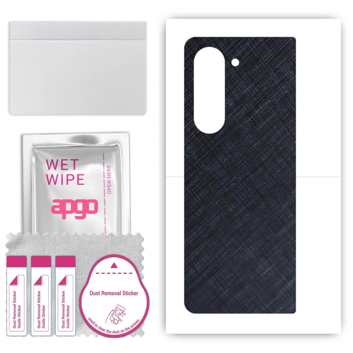 Folia naklejka skórka strukturalna na TYŁ do Samsung Galaxy Z Fold 5 - Tytan Niebieski - apgo SKINS