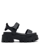 Sandały damskie - Badura Sandały 22SS56 Czarny - miniaturka - grafika 1