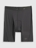 Spodnie rowerowe - 4F Spodenki kolarskie z żelową wkładką męskie - czarne XL - miniaturka - grafika 1