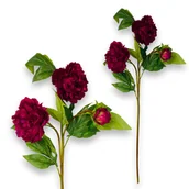 Sztuczne kwiaty - PIWONIA PIWONIE SZTUCZNE KWIATY DO WAZONU KWIATY PIWONII GAŁĄZKI GUMOWE 80 CM - miniaturka - grafika 1