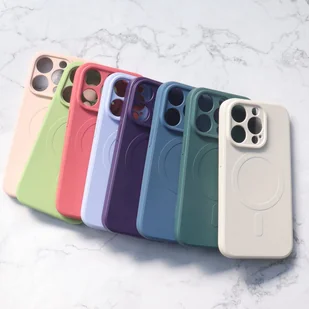 Silikonowe magnetyczne etui iPhone 13 Pro Silicone Case Magsafe - różowe - Etui i futerały do telefonów - miniaturka - grafika 4