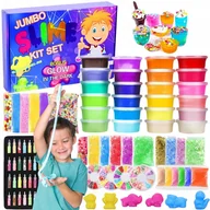 Masy plastyczne - SLIME DUŻY ZESTAW XXL DO ROBIENIA GLUTÓW DLA DZIECI MASA PLASTYCZNA 120w1 - miniaturka - grafika 1
