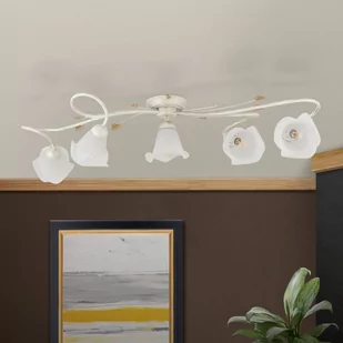 Lampa sufitowa Sisi, 5-pkt., kość słoniowa-złota - Lampy sufitowe - miniaturka - grafika 2