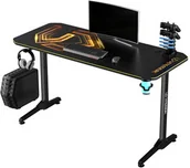Biurka gamingowe - ULTRADESK Biurko dla gracza FRAG - GOLD V3, 140x60 cm, 76 cm, z podkładką pod mysz, uchwyt na słuchawki i napój - miniaturka - grafika 1