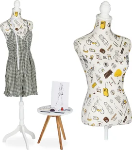 relaxdays Manekin krawiecki z regulacją wysokości - Manekiny wystawowe - miniaturka - grafika 1