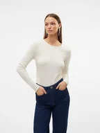 Bluzki damskie - Vero Moda Bluzka w kolorze kremowym - miniaturka - grafika 1