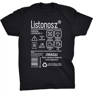 Listonosz Etykieta Koszulka Prezent Dla Listonosza - Koszulki męskie - miniaturka - grafika 1