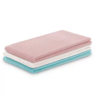Ręcznik kuchenny LETTY kolor różowy tłoczony motyw klasyczny styl klasyczny 50x70 ameliahome - KIT/AH/LETTY/WAFFLE/TURQ&PINKS/3P - Ręczniki - miniaturka - grafika 1