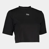 Koszulki i topy damskie - KOSZULKA CROP Z KRÓTKIM RĘKAWEM DAMSKA JOMA DAPHNE CZARNA 800152.100 r. XS - miniaturka - grafika 1