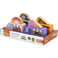 Samochody i pojazdy dla dzieci - Zestaw pojazdów VIGA Food Tracki 44661 - miniaturka - grafika 1