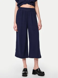 Pieces Kuloty Vinsty 17124361 Granatowy Wide Leg - Spodnie damskie - miniaturka - grafika 1