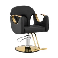 Fotele fryzjerskie - physa Fotel fryzjerski z podnóżkiem 53 64 cm 180 kg czarny - Fotele barberskie - miniaturka - grafika 1