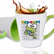 Kubki - KUBEK LATTE ZIELONY Na Prezent Urodziny Dla Fana KEROPPI Sanrio Żabki Wzory - miniaturka - grafika 1