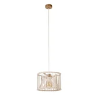Lampy sufitowe - Britop Wisząca LAMPA skandynawska REVE 184617174 okrągła OPRAWA pleciony ZWIS boho kremowy - miniaturka - grafika 1
