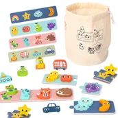 Układanki dla dzieci - WOOPIE GREEN Układanka Sensoryczna Memory Kształty FSC - miniaturka - grafika 1