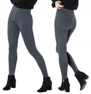 Spodnie damskie - Ciepłe Spodnie Leginsy Ocieplane Polarem 6039-2 XL - miniaturka - grafika 1