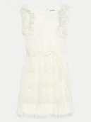 Sukienki i spódniczki dla dziewczynek - Mayoral Sukienka elegancka 6943 Écru Regular Fit - miniaturka - grafika 1