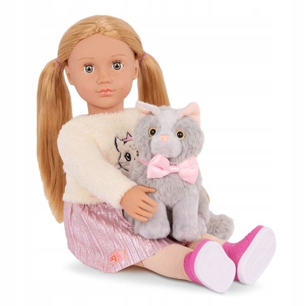 Lalka Sheela 46cm z kotem ruchome Kończyny Ubranka Akcesoria Our Generation