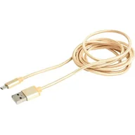 Kable USB - Gembird kabel micro USB 2.0 AM-MBM5P 1.8M oplot,wtyki w osłonie metalowej,złoty CCB-mUSB2B-AMBM-6-G - miniaturka - grafika 1
