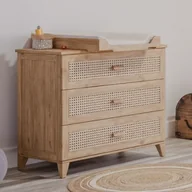 Komody dla dzieci - Komoda drewniana z rattanem naturel nami bois - miniaturka - grafika 1