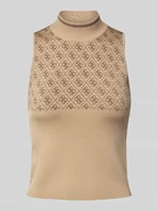 Kamizelki damskie - Top z dzianiny ze wzorem z logo model ‘LISE’ - miniaturka - grafika 1